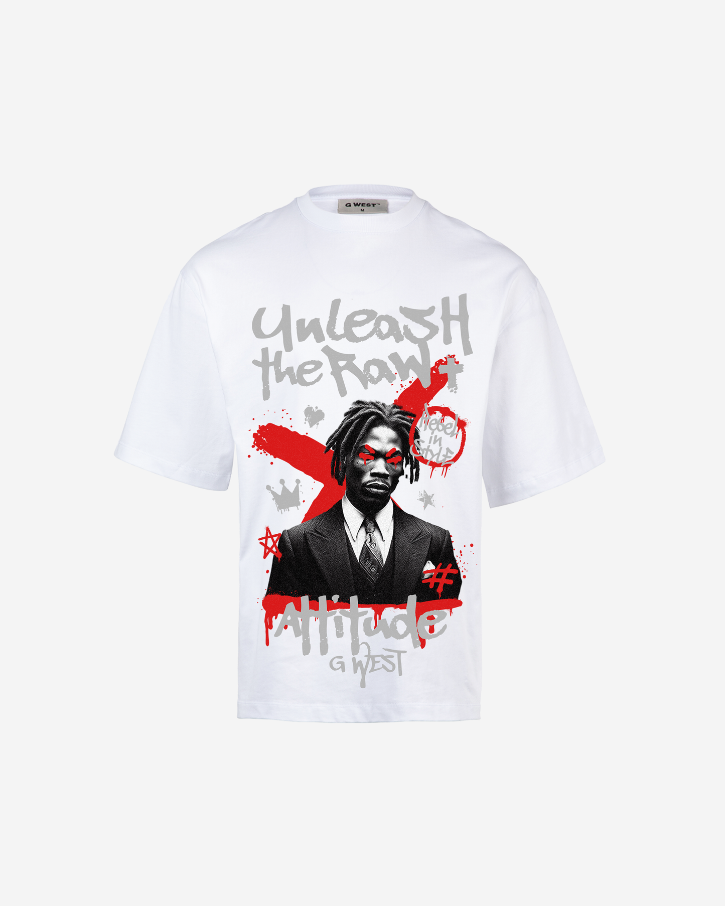 G WEST UNLEASH THE RAW OVERSIZED T-Shirt Mens
