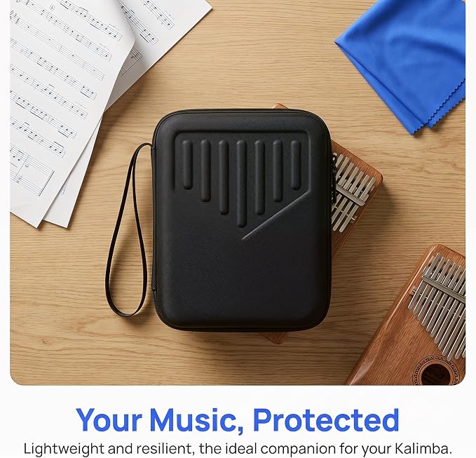 Estuche grueso para Kalimba de 17 teclas, bolsa para piano de pulgar, bolsa de almacenamiento impermeable a prueba de golpes