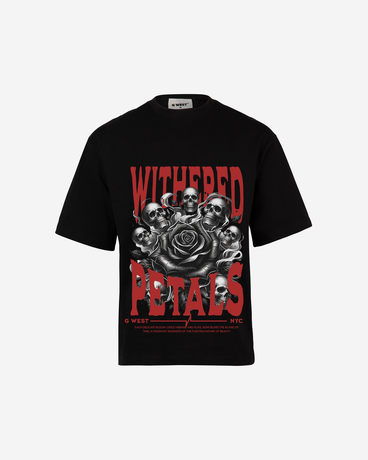 G WEST WITHERED PETALS OVERSIZED T-Shirt Mens