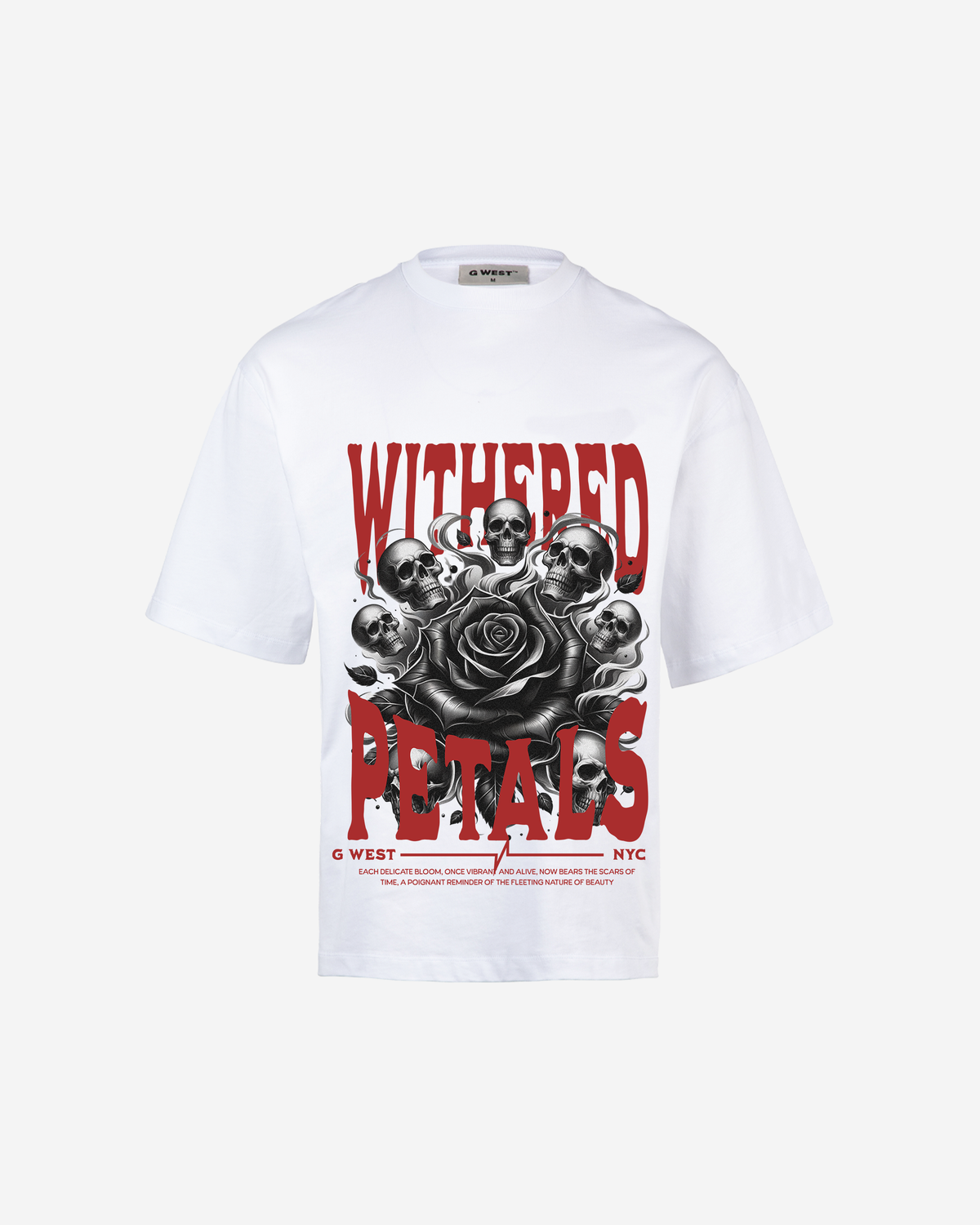 G WEST WITHERED PETALS OVERSIZED T-Shirt Mens
