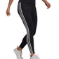 adidas womens Designed 2 Move High-rise 3-stripes 7/8 Sport Tights Core Black/White 3X US