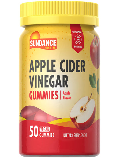 Gomitas de vinagre de sidra de manzana Sundance | 50 unidades | Sabor a manzana | Suplemento vegano, sin OGM y sin gluten