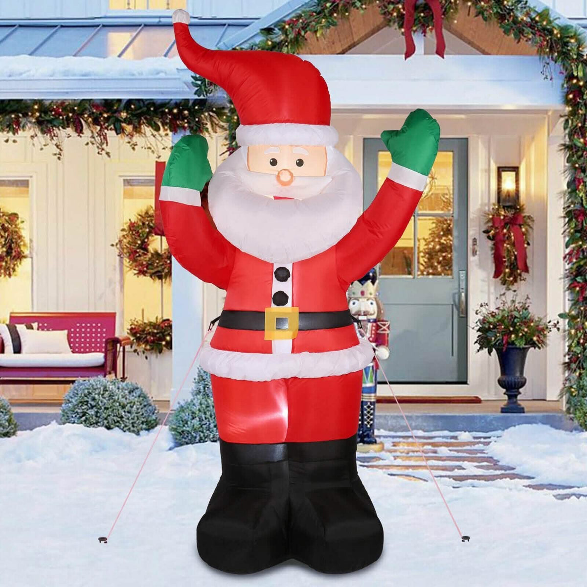 Decoración inflable exterior de Papá Noel de 1,8 m