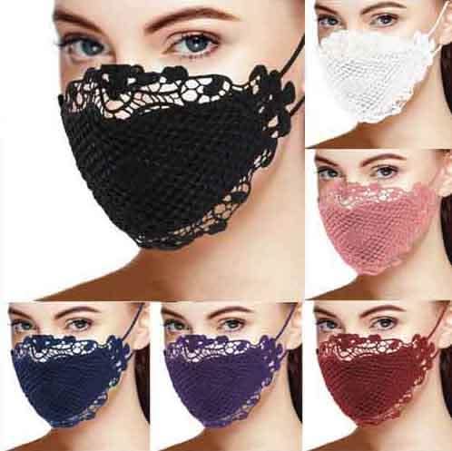 Paquete de 6: hermosa mascarilla de encaje