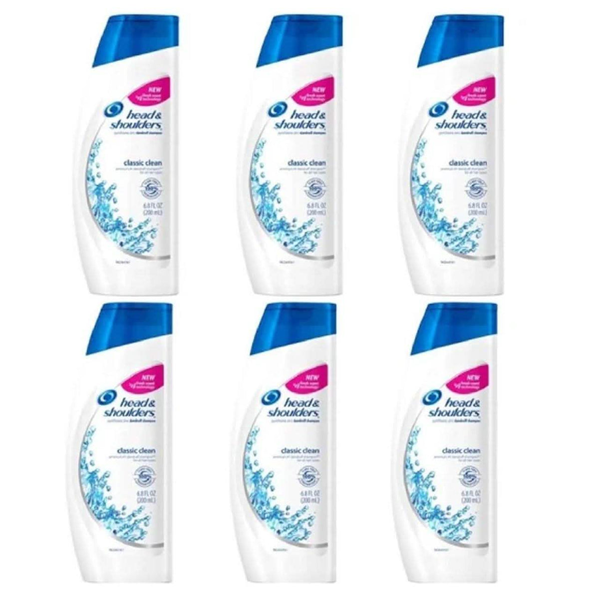 Paquete de 6: Champú Head and Shoulders Classic Clean