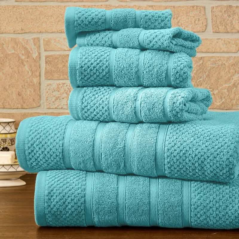 Juego de toallas de 6 piezas Bibb Home, 100% algodón egipcio absorbente