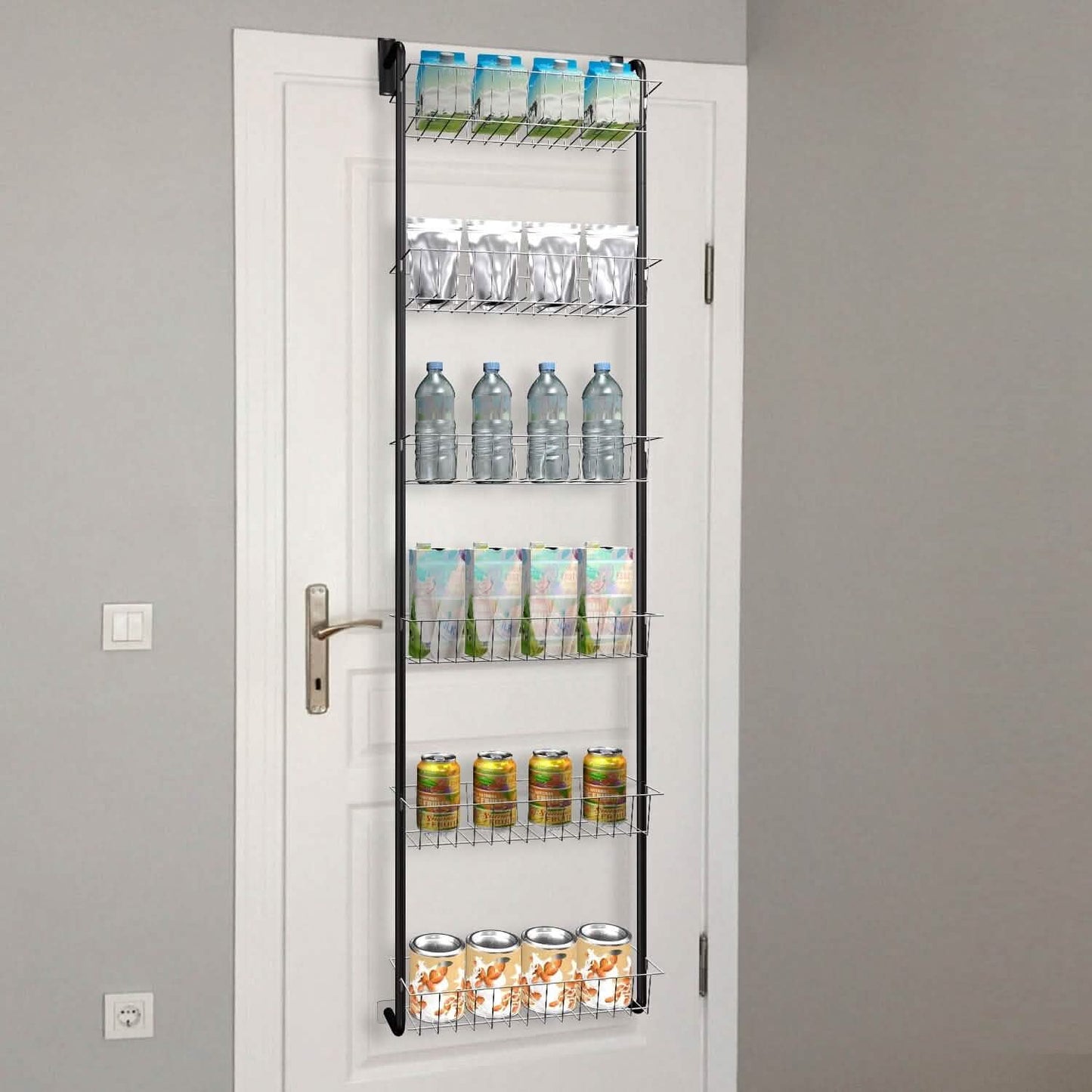 Organizador de despensa de 6 niveles para colgar en la puerta