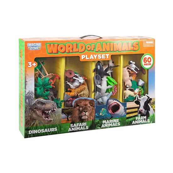 Set de 60 piezas: El mundo de los animales