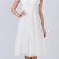 CLEARANCE - Lilac Short Wedding-Guest Dress Ruched-Bodice (Size Medium)