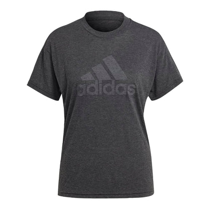 adidas Womens Future Icons Winners 3.0 T-Shirt Black Melange/Grey X-Large