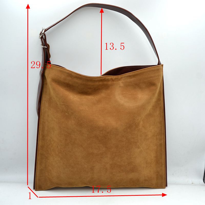 Slouchy Hobo Shoulder Bag with Adjustable Buckle Strap