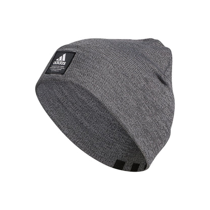 adidas Mens Amplifier Fold Beanie Carbon-Grey Twist/Black/White F21 One Size