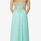 Juliet 608 Embroidered Bodice Long Formal Dress Lace Up Back