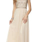Juliet 609 A Line Chiffon Floor Length Gown Cut Out Back