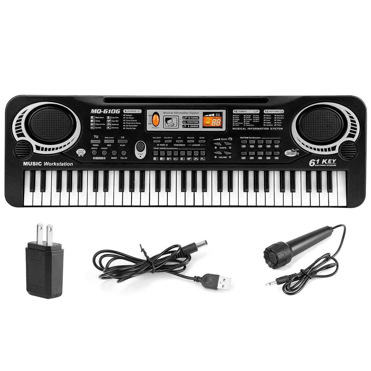 Teclado electrónico de música digital de 61 teclas