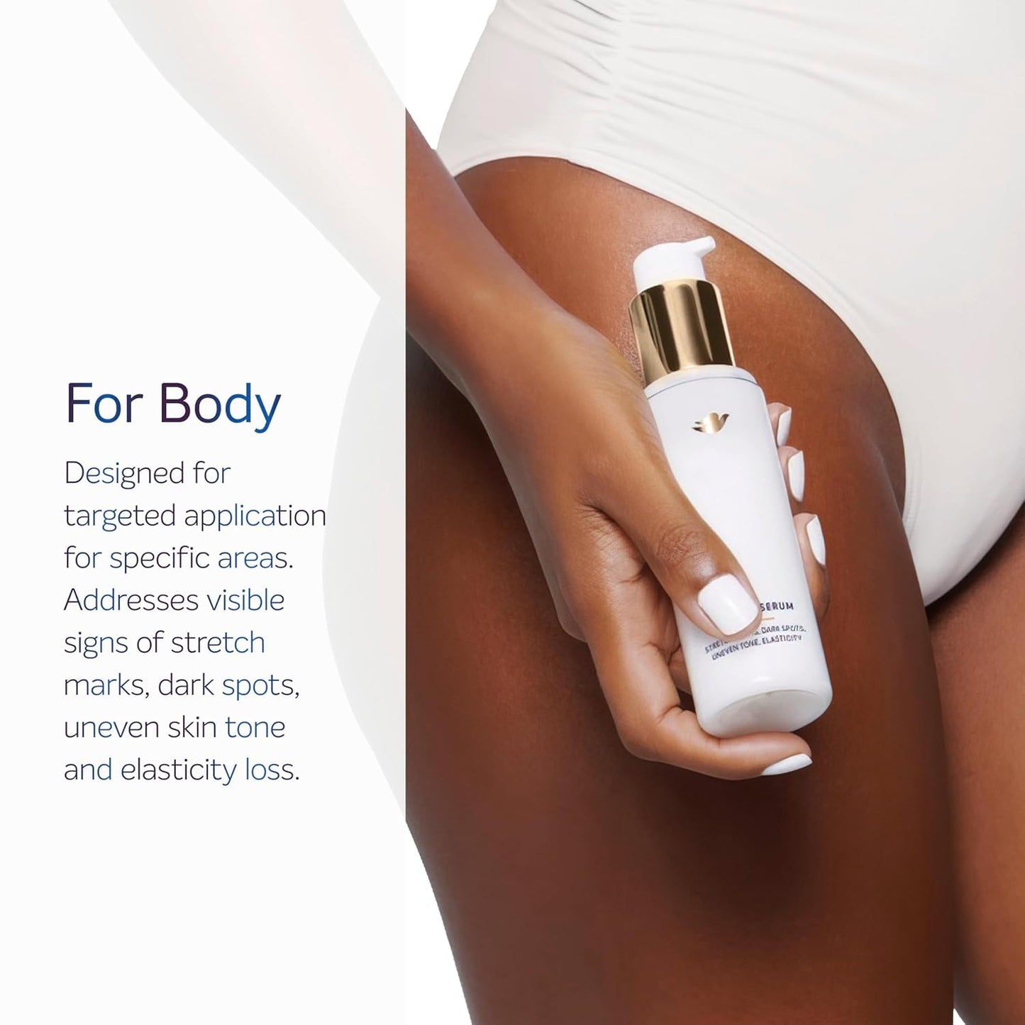 Dove Sérum Multiusos Focalizado para Estrías, Manchas Oscuras, Tono de Piel Desigual y Elasticidad, con Complejo Tone Balance, Niacinamida, Péptidos de Colágeno y Factores de Hidratación Natural, 90 g
