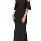 CLEARANCE - Eureka 6110 Cold Shoulder High Neckline Mermaid Gown (Size XS)