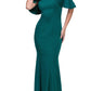 CLEARANCE - Eureka 6110 Cold Shoulder High Neckline Mermaid Gown (Size XS)