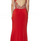 Juliet 614 Sexy Floor Length Formal Gown Cut Out Back Slit
