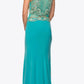 Juliet 617 Embellished Bodice Sheer Midriff Evening Gown