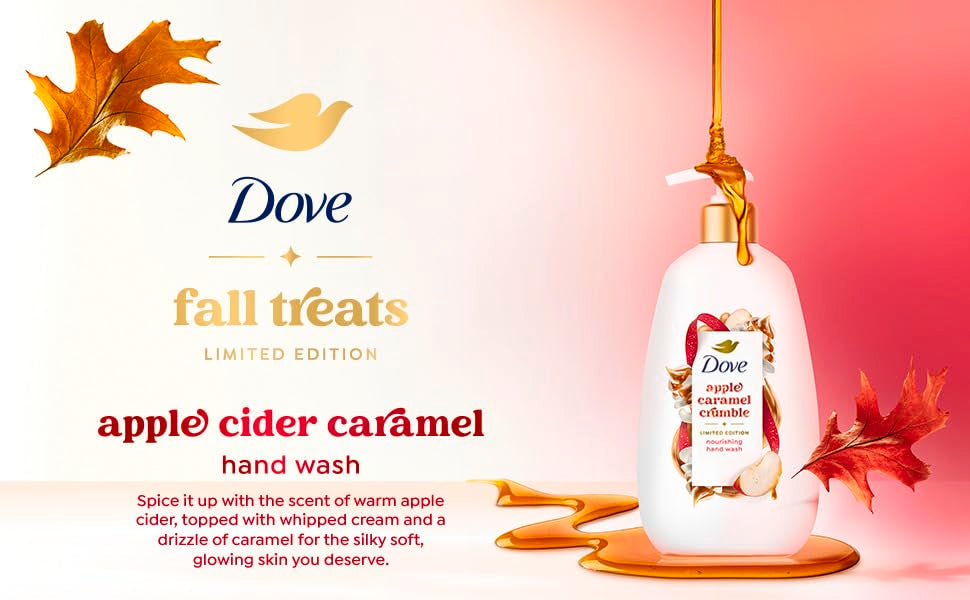 Dove Edición Limitada Dulces Festivos Jabón Líquido de Manos para Nutrición Profunda Manzana Caramelizada 12 oz