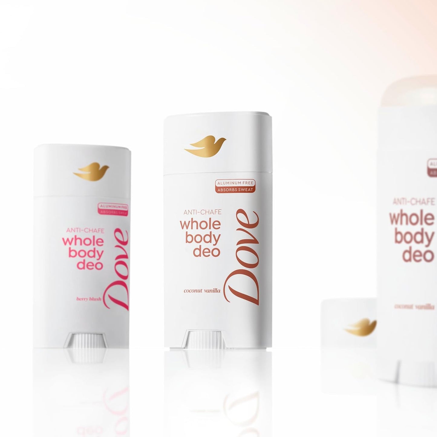 Desodorante en Barra Sin Aluminio y Anti-Rozaduras para Mujer Dove Cuidado Corporal Total Coco Vainilla 68 g