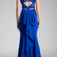 Cinderella Divine 62454 Fitted Jersey Dress Ruffled Cut Out Back
