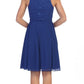 LIQUIDACIÓN - Vestido de cóctel de encaje con cuello redondo Celavie 6253 (Talla L)