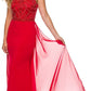 Juliet 628 Embellished Bodice Fit and Flare Prom Gown with Train
