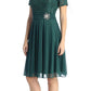 LIQUIDACIÓN - Vestido largo hasta la rodilla Celavie 6320S de manga corta (Talla L)
