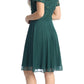 LIQUIDACIÓN - Vestido largo hasta la rodilla Celavie 6320S de manga corta (Talla L)