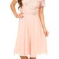 LIQUIDACIÓN - Vestido largo hasta la rodilla Celavie 6320S de manga corta (Talla L)