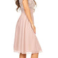 LIQUIDACIÓN - Vestido largo hasta la rodilla Celavie 6320S de manga corta (Talla L)