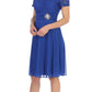 LIQUIDACIÓN - Vestido largo hasta la rodilla Celavie 6320S de manga corta (Talla L)