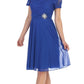 LIQUIDACIÓN - Vestido largo hasta la rodilla Celavie 6320S de manga corta (Talla L)