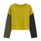 Pima Cotton Mixed Media Mini Luxury Boxy T-Shirt - Guacamole