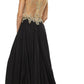 Juliet 636 Beaded Bodice Cap Sleeve Prom Gown with Slit and Train
