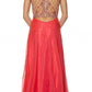 Juliet 637 Sleeveless A-Line Rhinestone Embellished Gown