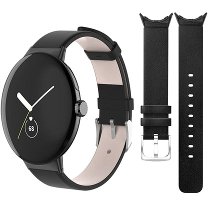 NINKI para Google Pixel Watch 3 41MM Correa/Pixel Watch 2 Correa/Pixel Watch Correa para Mujer (Negro con Beige) Correa de Repuesto de Cuero para Google Pixel Watch 2 Correa de Cuero Pixel Watch 3 41MM