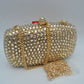 Beaded Evening Clutch Bag with Removable Chain Strap