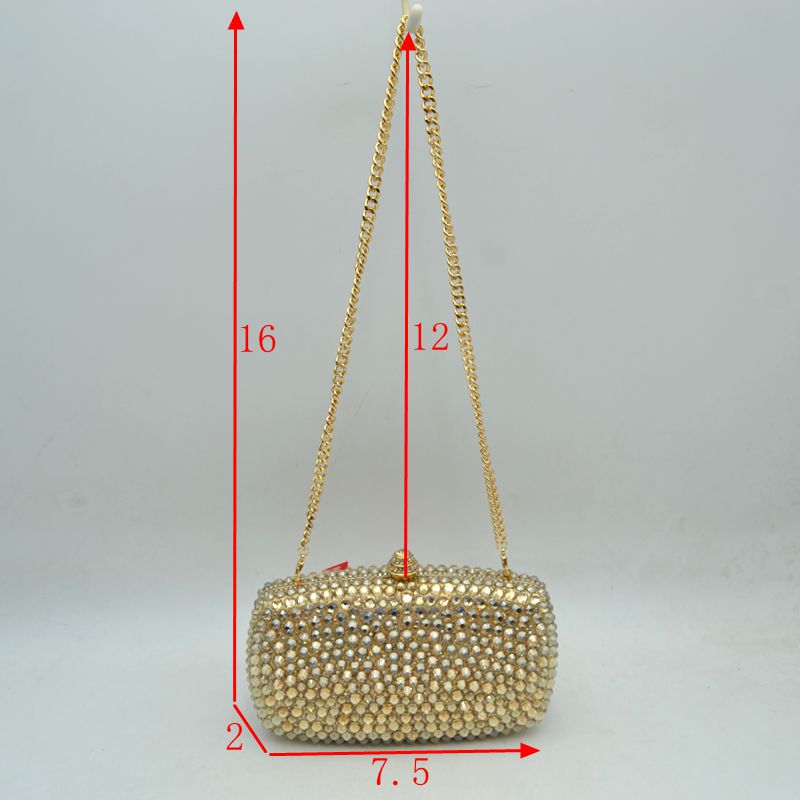 Beaded Evening Clutch Bag with Removable Chain Strap
