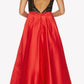 Juliet 661 Sleeveless Floor Length A-line Dress Keyhole Back