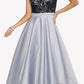 Juliet 661 Sleeveless Floor Length A-line Dress Keyhole Back