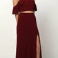 Juliet 662 Cold-Shoulder Two-Piece Gown with Slit