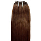Paquetes de cabello humano 100% liso, marrón oscuro, sin procesar