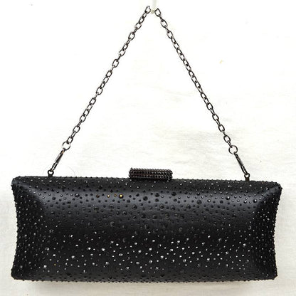 Elegant Studded Crystal Clutch Womens Evening Bag