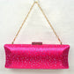 Elegant Studded Crystal Clutch Womens Evening Bag