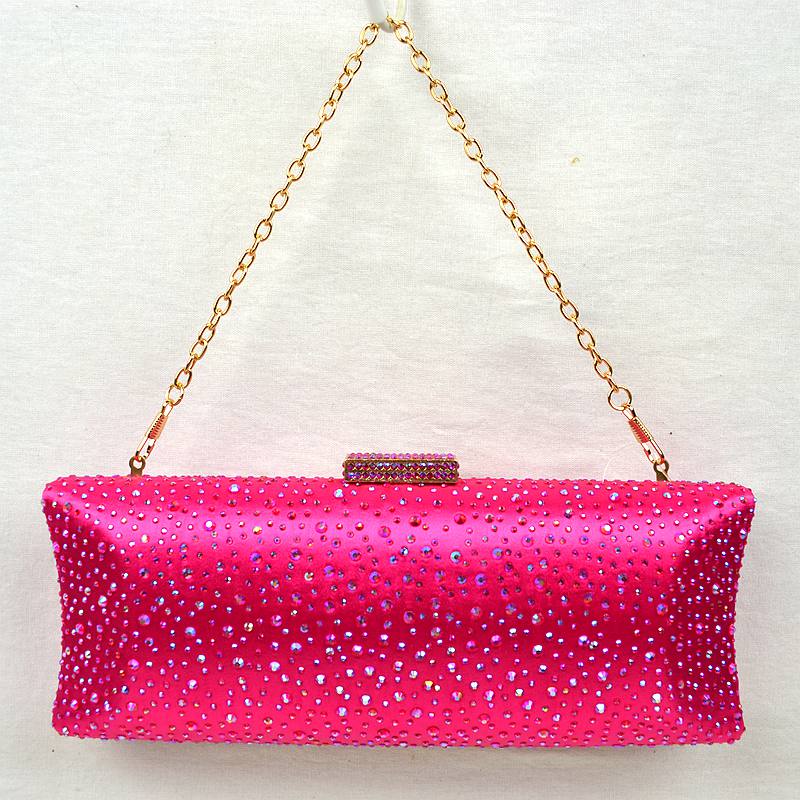 Elegant Studded Crystal Clutch Womens Evening Bag