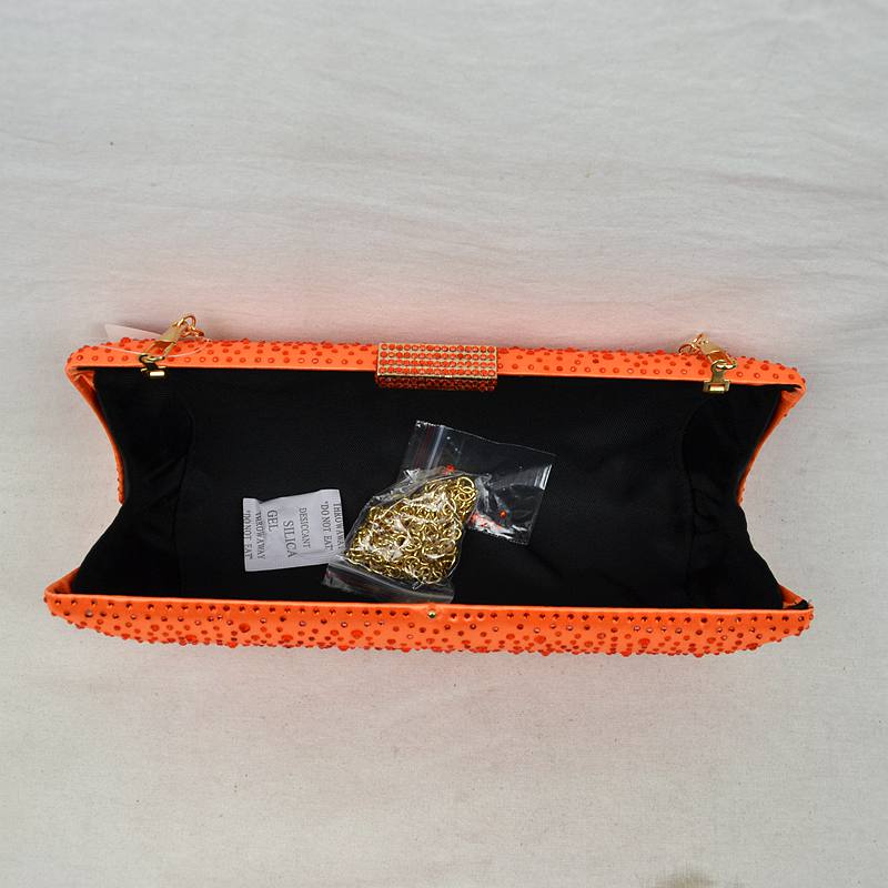 Elegant Studded Crystal Clutch Womens Evening Bag