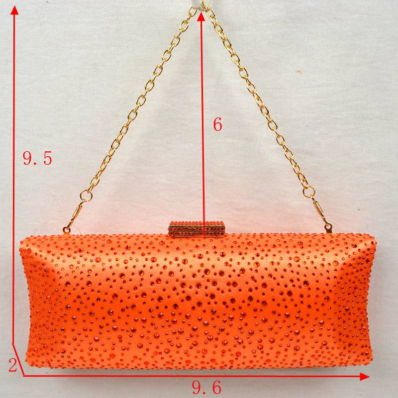 Elegant Studded Crystal Clutch Womens Evening Bag